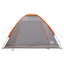 Camping telt Grå og orange 4-personers Polyester og Stål