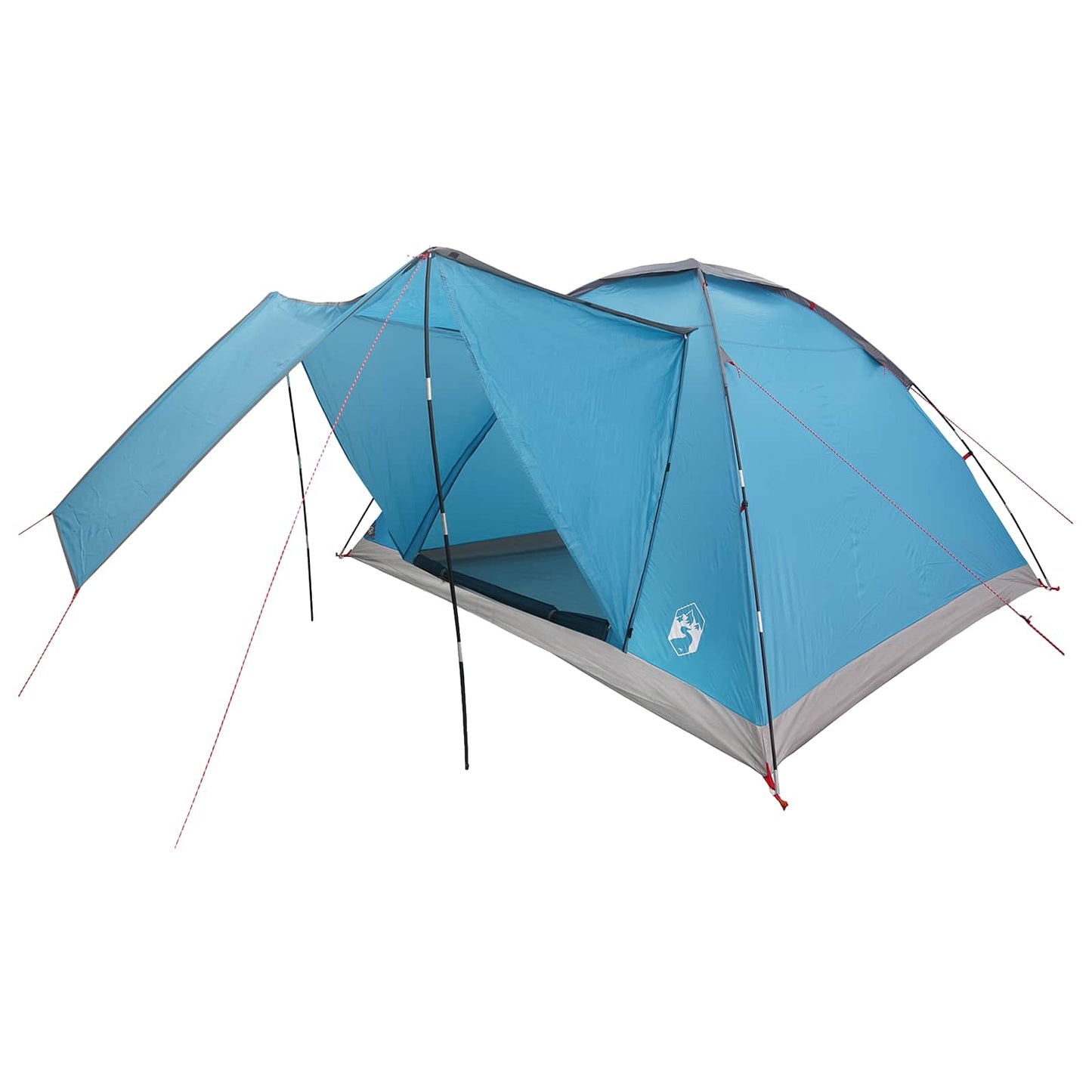 Camping telt med tag Blå 6-personers Polyester og Stål