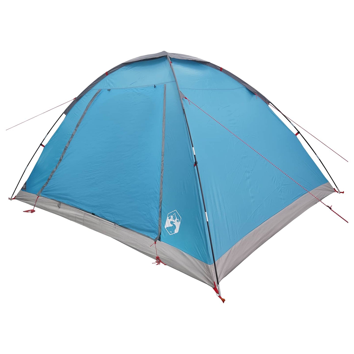 Camping telt med tag Blå 6-personers Polyester og Stål