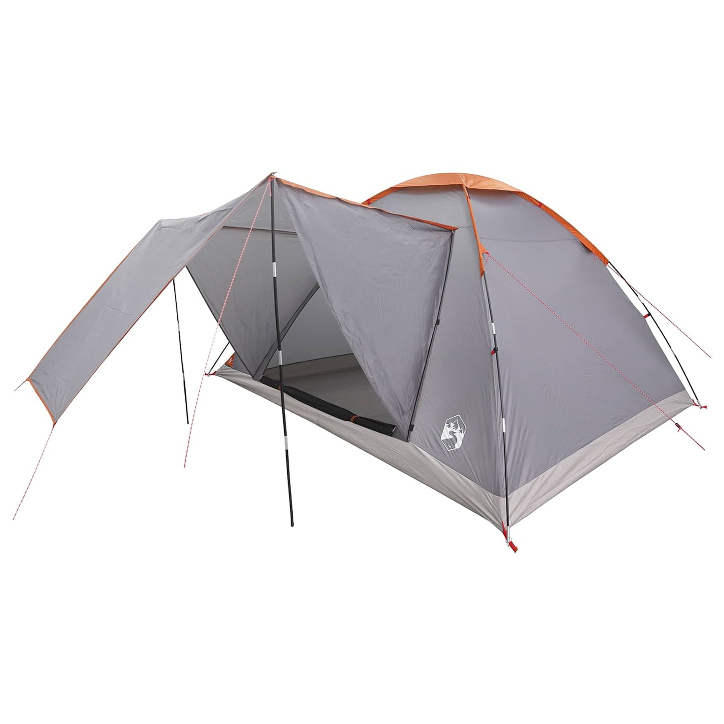 Camping telt Grå og orange 6-personers Polyester og Stål
