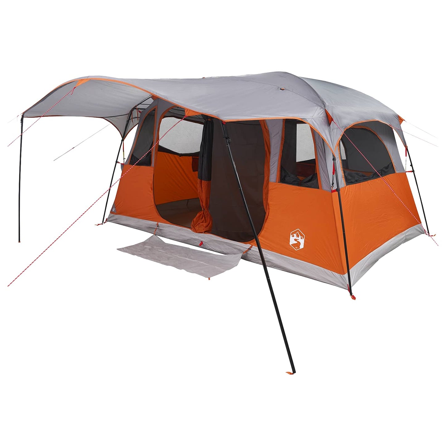 Tunneltelt Grå og orange 366 x 244 x 198 cm Polyester og Stål