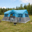 Familietelt med tag Blå 487 x 340 x 216 cm Polyester og Stål