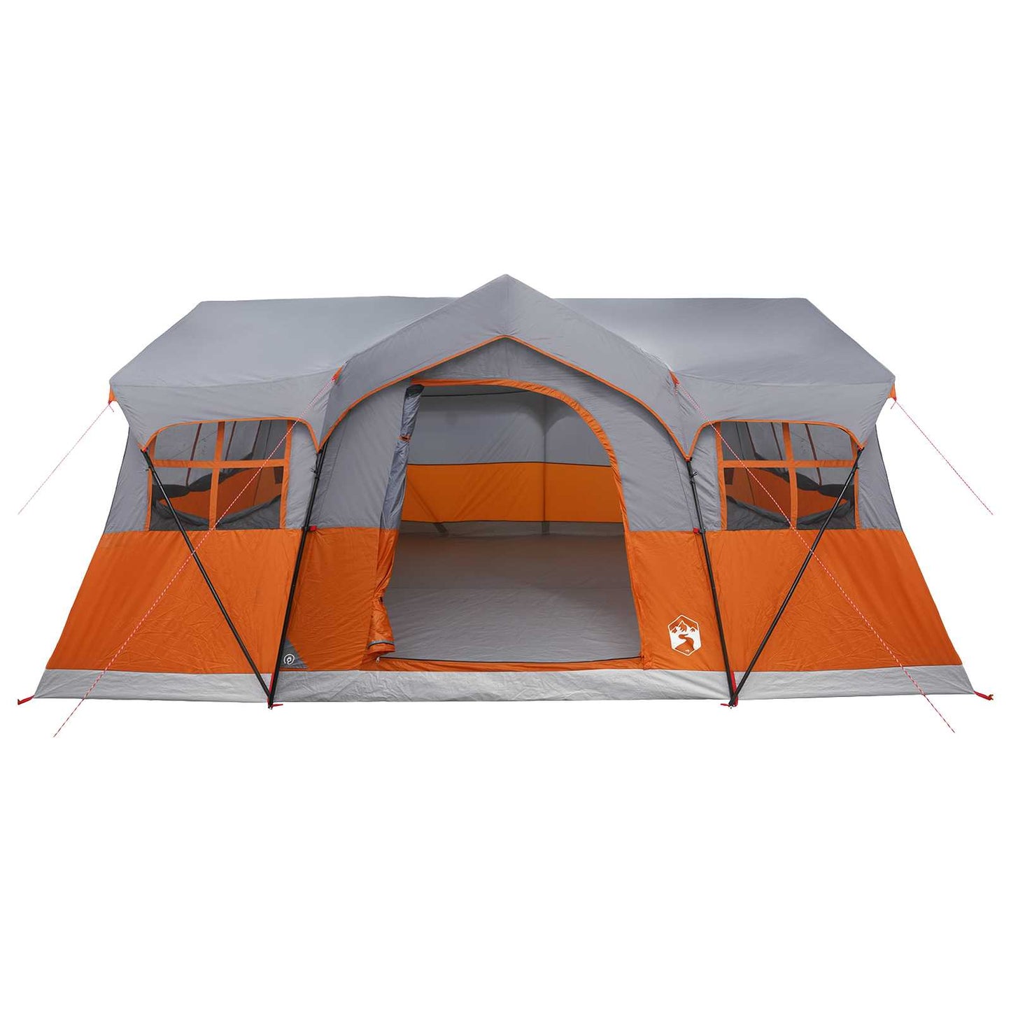 Familietelt Grå og orange 487 x 340 x 216 cm Polyester og Stål