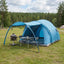 Tunneltelt med tag Blå 370 x 275 x 210 cm Polyester og Stål