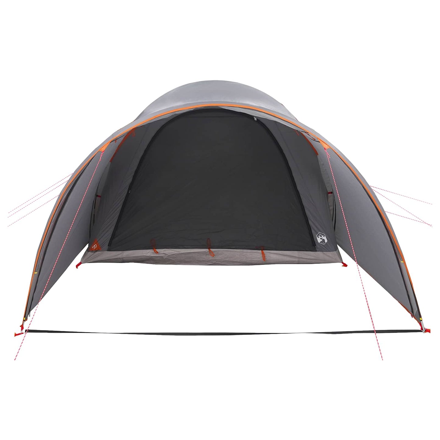 Tunneltelt Grå og orange 370 x 275 x 210 cm Polyester og Stål