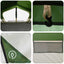 Hyttetelt med tag Grøn 480 x 273 x 205 cm Polyester og Stål