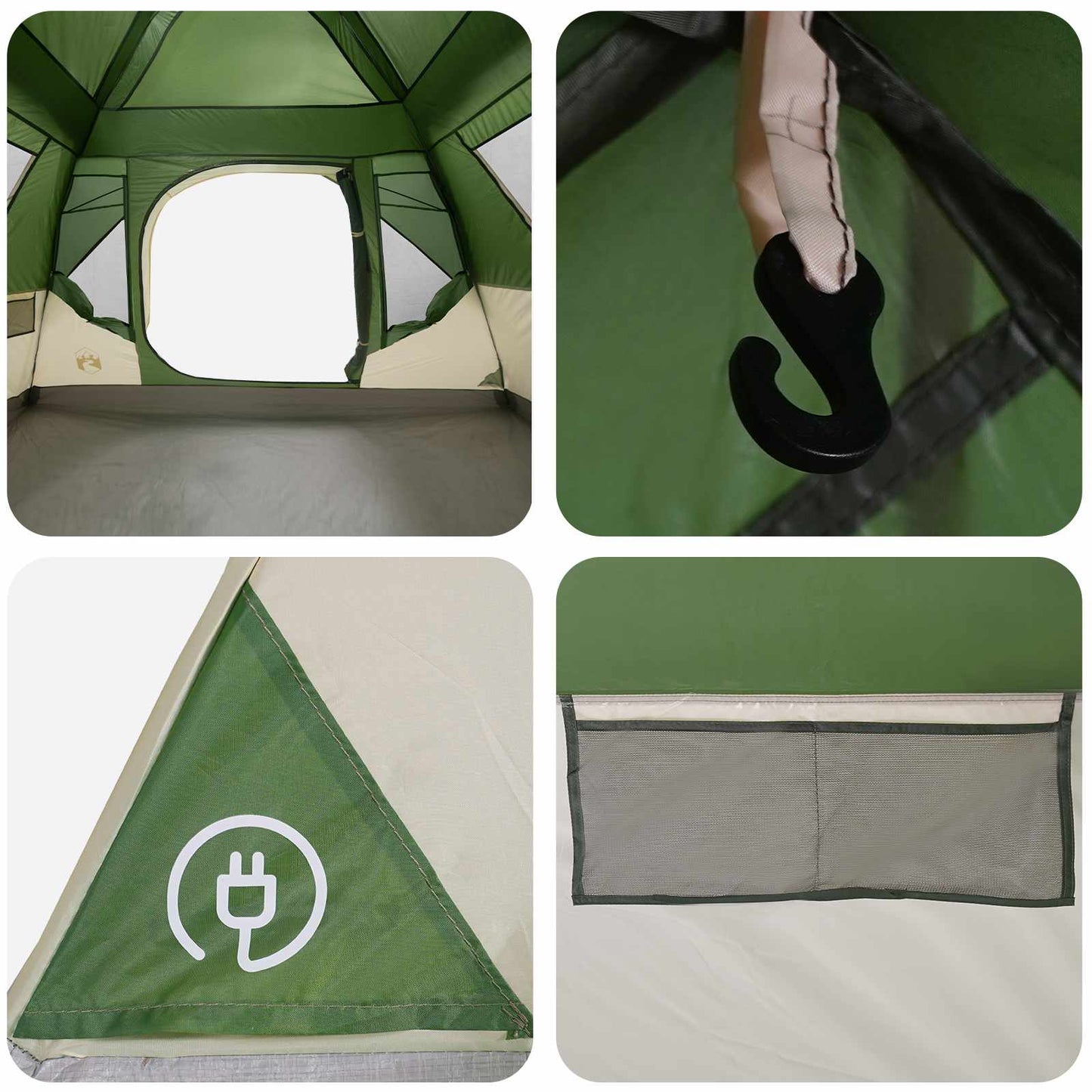 Øjeblikkeligt Telt Grøn 305 x 275 x 190 cm Polyester og Stål