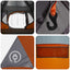 Familietelt Grå og orange 305 x 275 x 190 cm Polyester og Stål