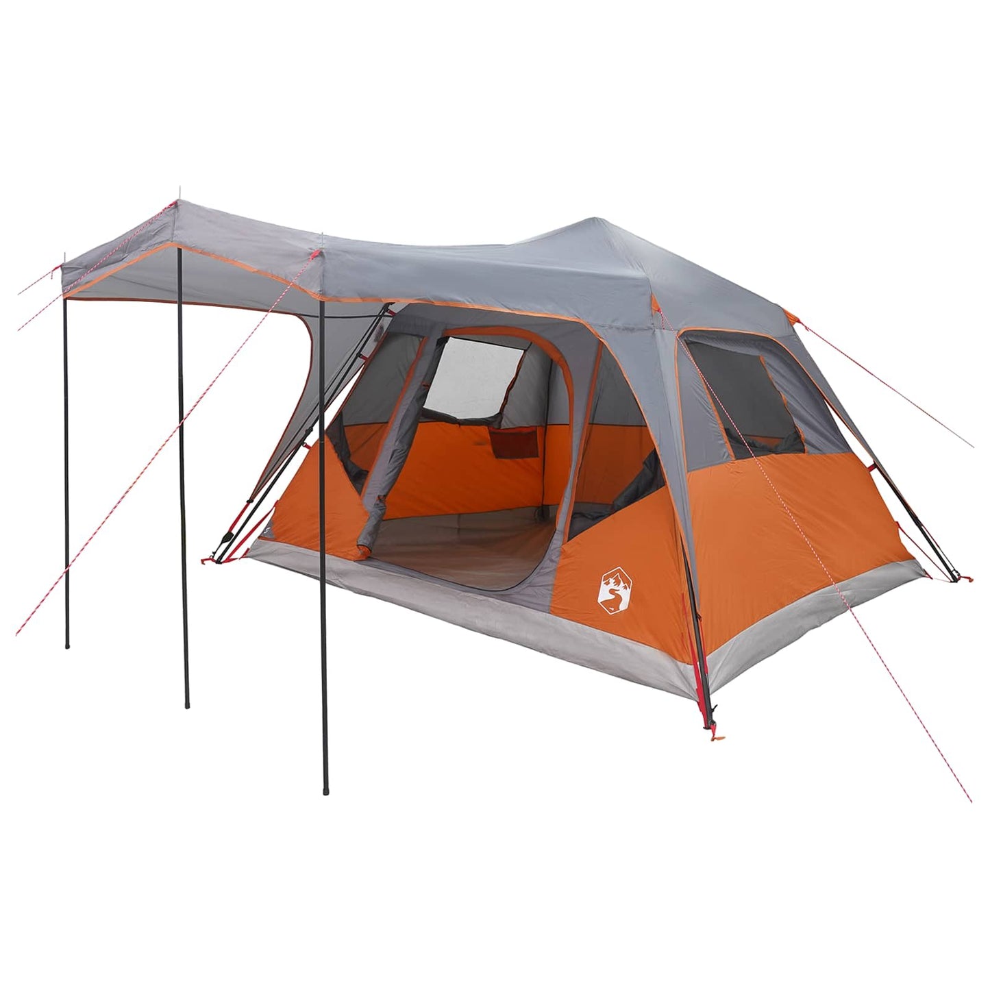 Familietelt Grå og orange 305 x 275 x 190 cm Polyester og Stål