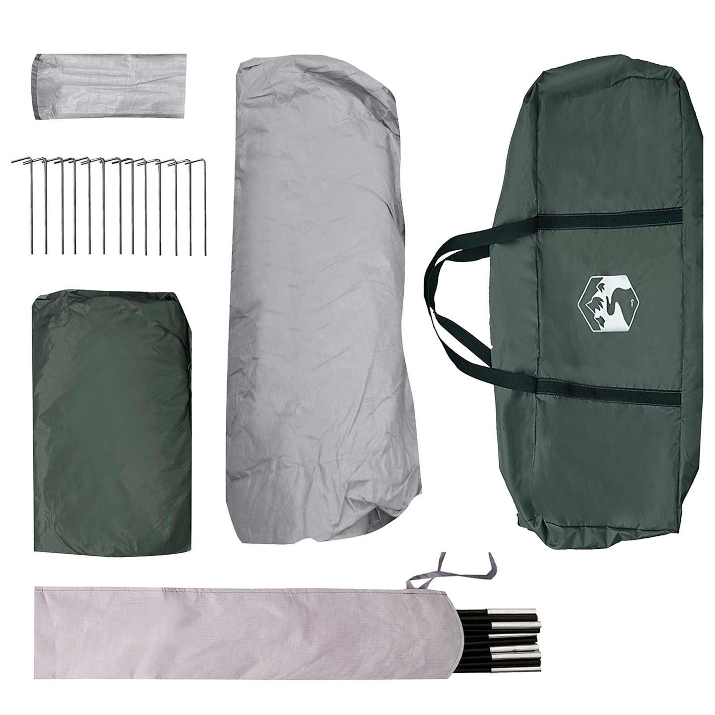 Familietelt Army Grøn 305 x 275 x 190 cm Polyester og Stål