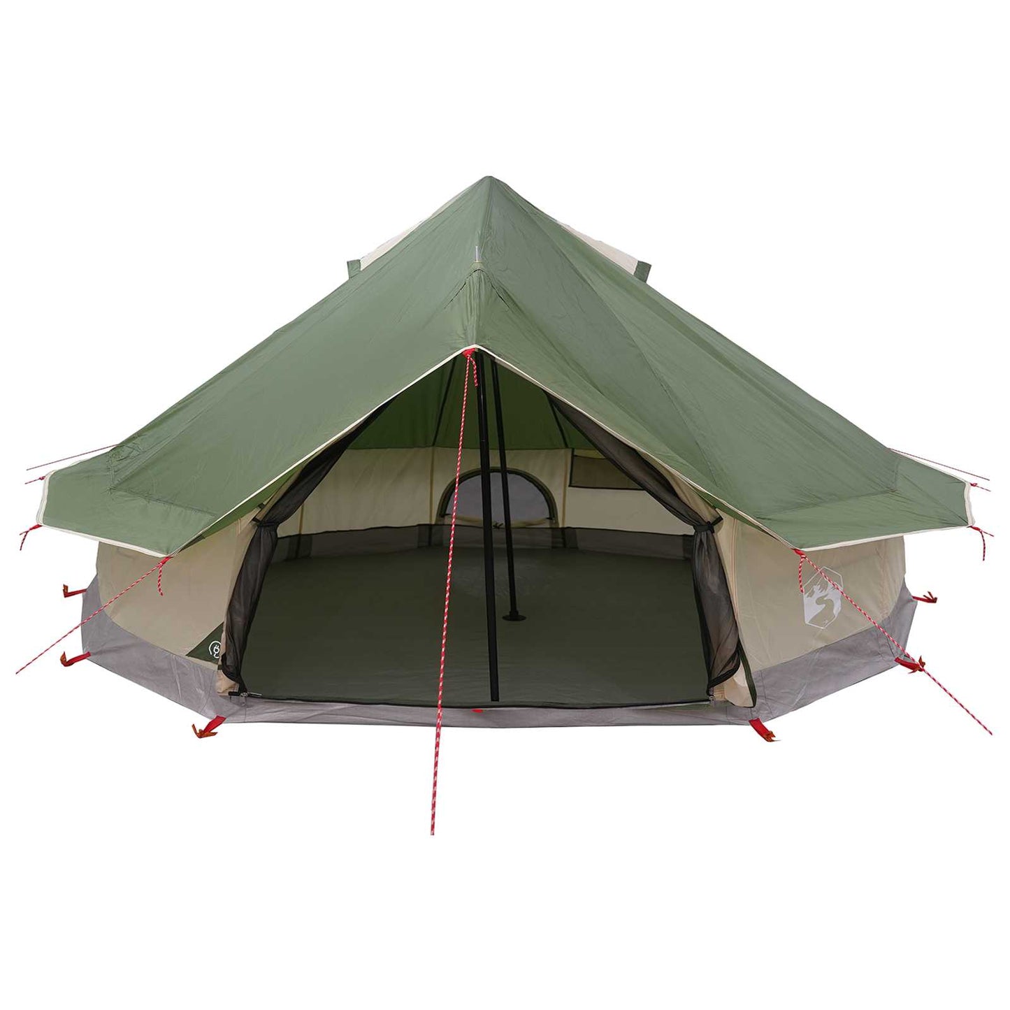 Tipi telt med tag Grøn 700 x 700 x 395 cm Polyester og Stål