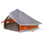 Tipi telt Grå og orange 700 x 700 x 395 cm Polyester og Stål