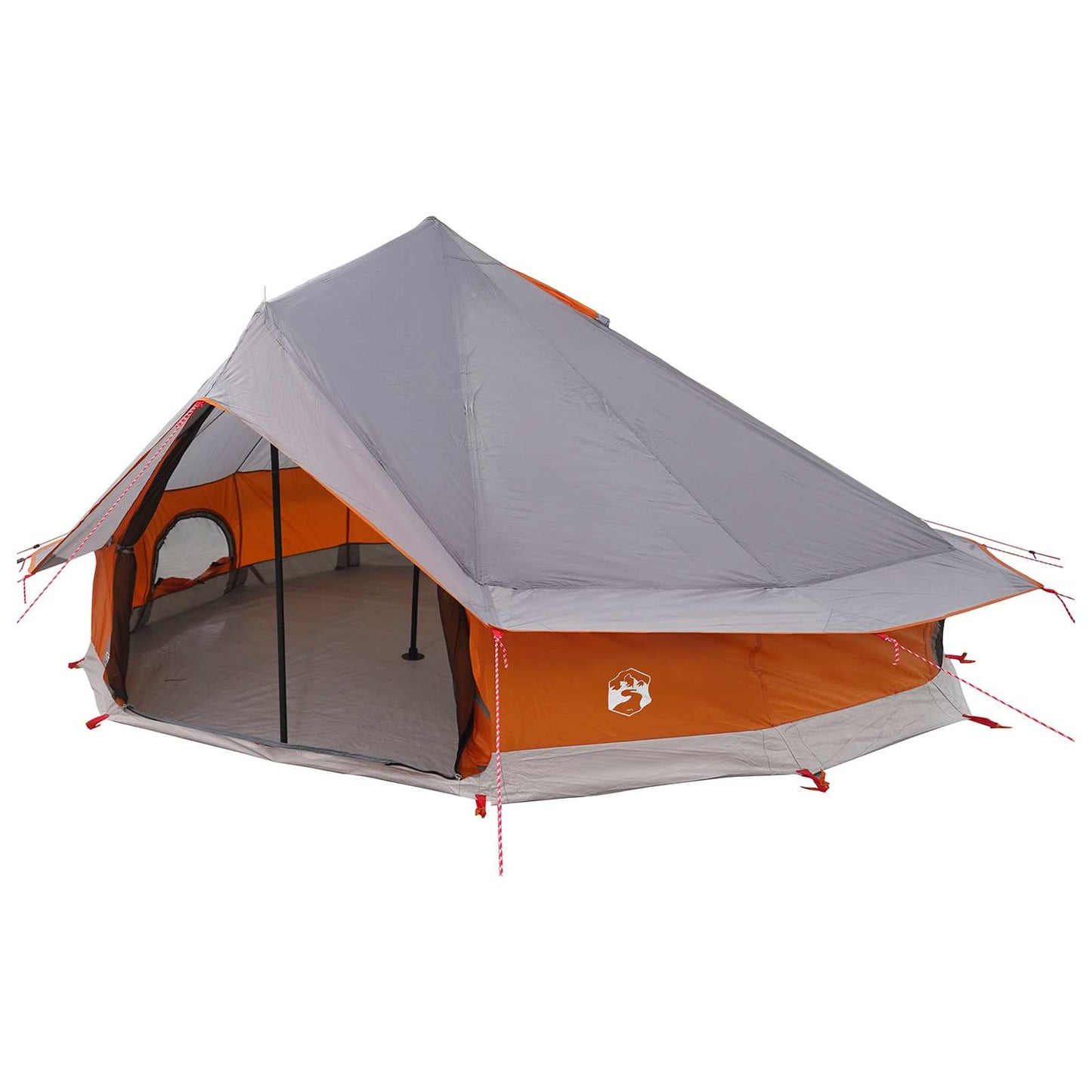 Tipi telt Grå og orange 700 x 700 x 395 cm Polyester og Stål
