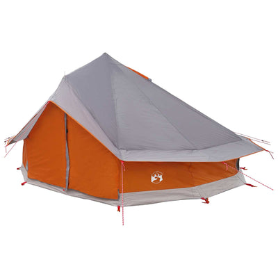Tipi telt Grå og orange 700 x 700 x 395 cm Polyester og Stål