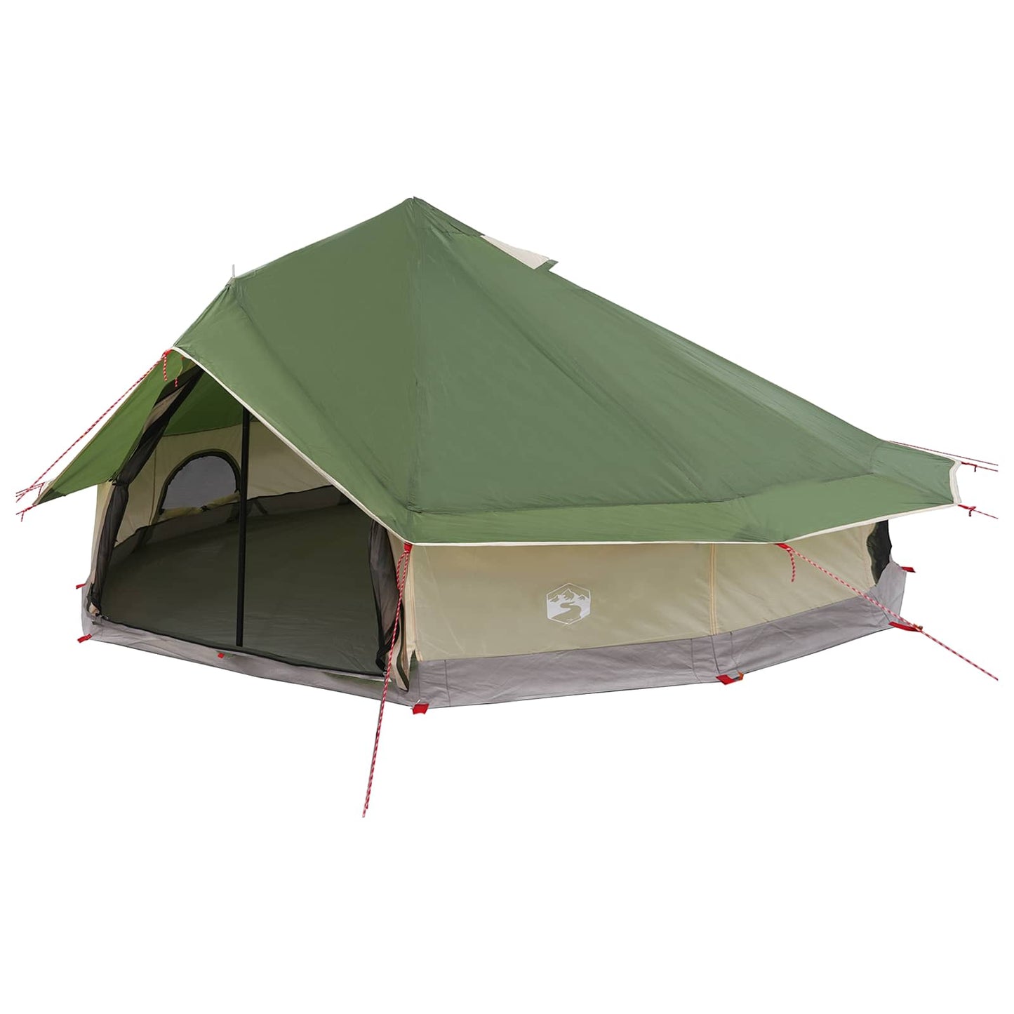 Tipi telt med tag Grøn 800 x 800 x 430 cm Polyester og Stål