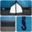 Tipi telt med tag Blå 800 x 800 x 430 cm Polyester og Stål