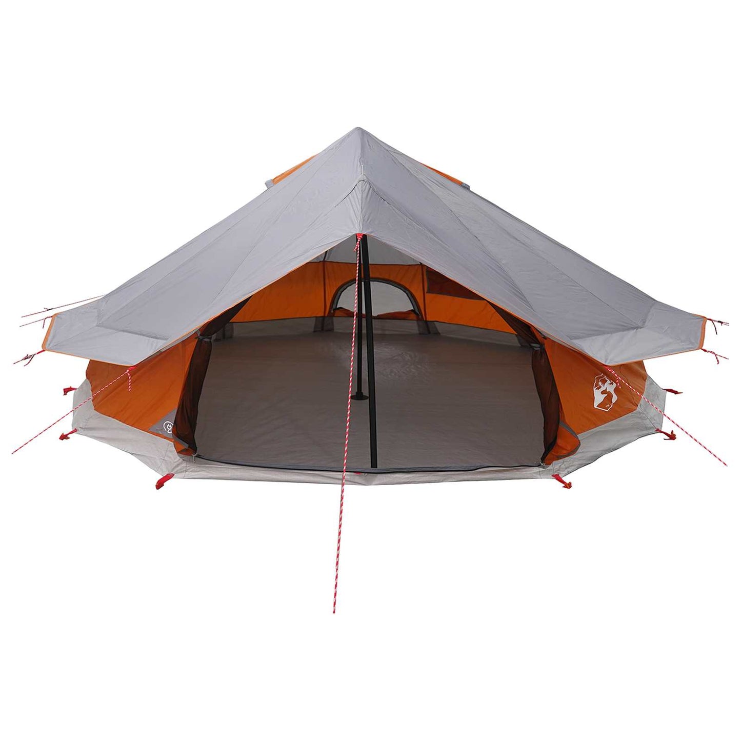 Tipi telt Grå og orange 800 x 800 x 430 cm Polyester og Stål