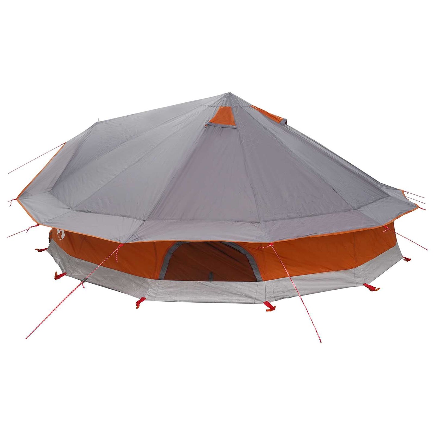 Tipi telt Grå og orange 800 x 800 x 430 cm Polyester og Stål