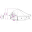 Tipi telt Army Grøn 800 x 800 x 430 cm Polyester og Stål