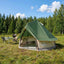 Tipi telt med tag Grøn 250 x 250 cm Polyester og Stål