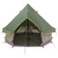 Tipi telt med tag Grøn 250 x 250 cm Polyester og Stål