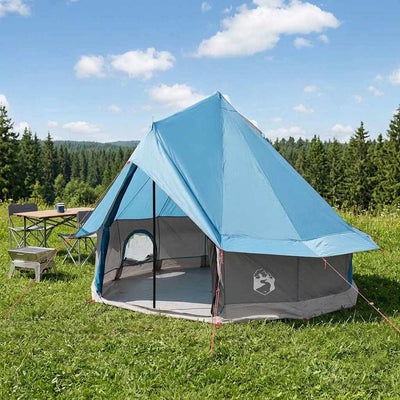 Tipi telt med tag Blå 250 x 250 cm Polyester og Stål
