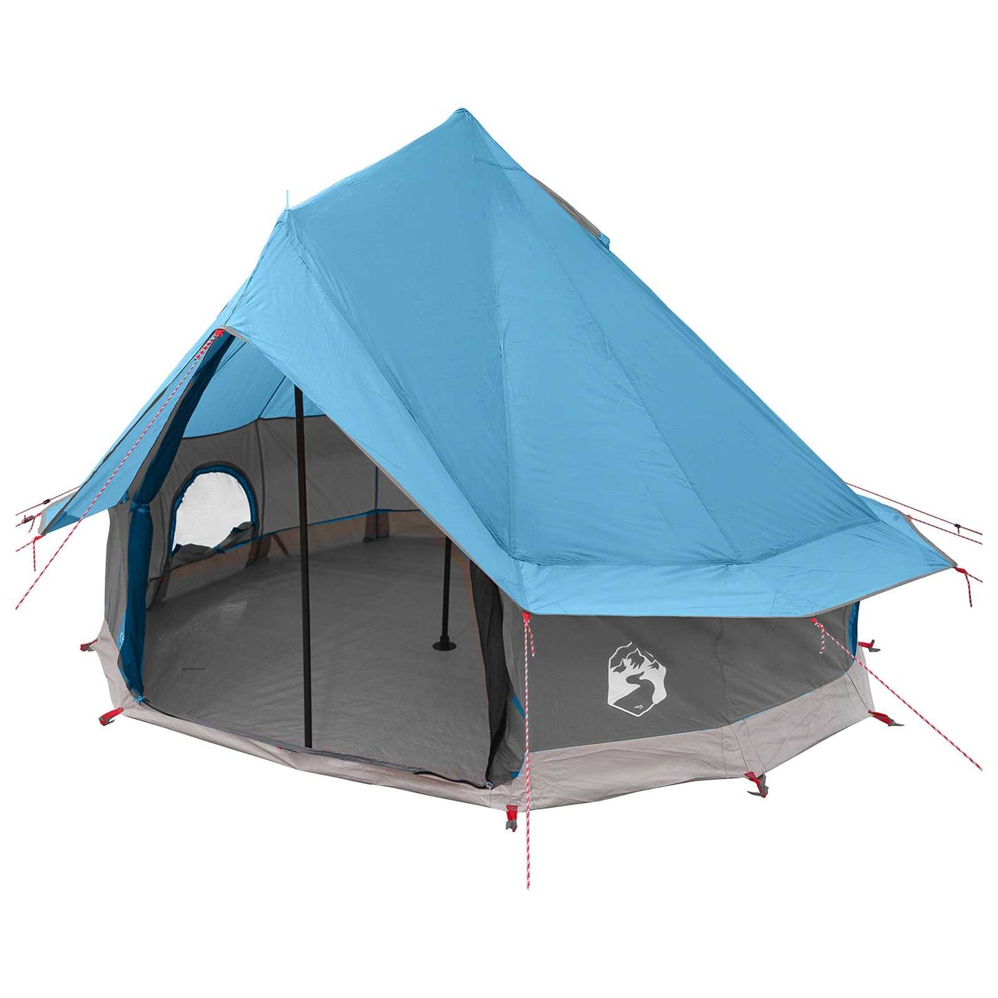 Tipi telt med tag Blå 250 x 250 cm Polyester og Stål