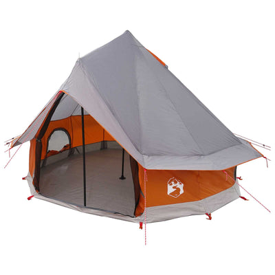 Tipi telt med tag Grå og orange 250 x 250 cm Polyester og Stål