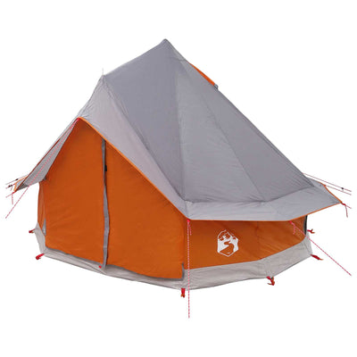 Tipi telt med tag Grå og orange 250 x 250 cm Polyester og Stål