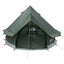 Tipi telt med tag Army Grøn 250 x 250 cm Polyester og Stål