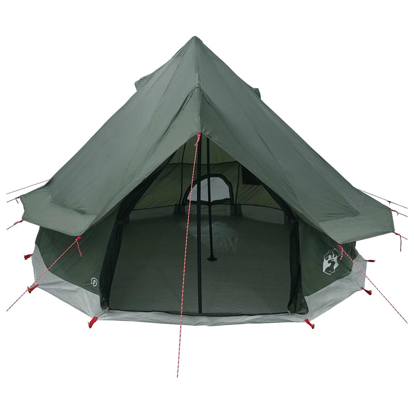 Tipi telt med tag Army Grøn 250 x 250 cm Polyester og Stål
