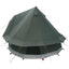 Tipi telt med tag Army Grøn 250 x 250 cm Polyester og Stål