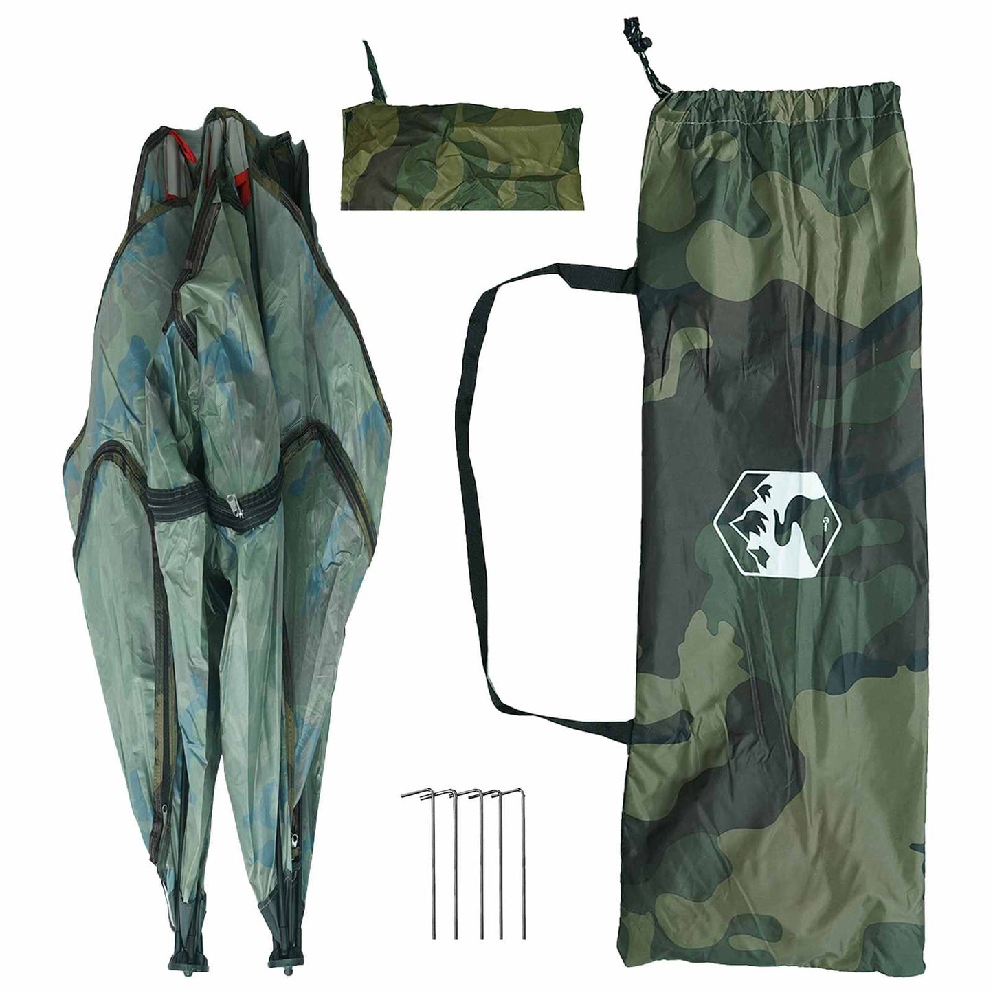 Jagttelt Camouflage 145 x 145 x 150 cm Polyester og Stål