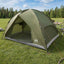 Camping telt med regnslag vandafvisende Kuppel Olivengrøn