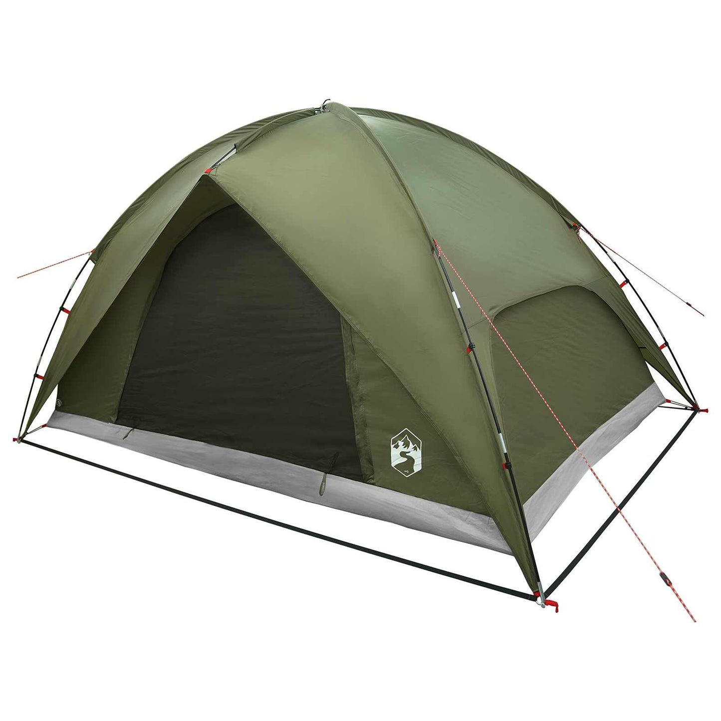 Camping telt med regnslag vandafvisende Kuppel Olivengrøn