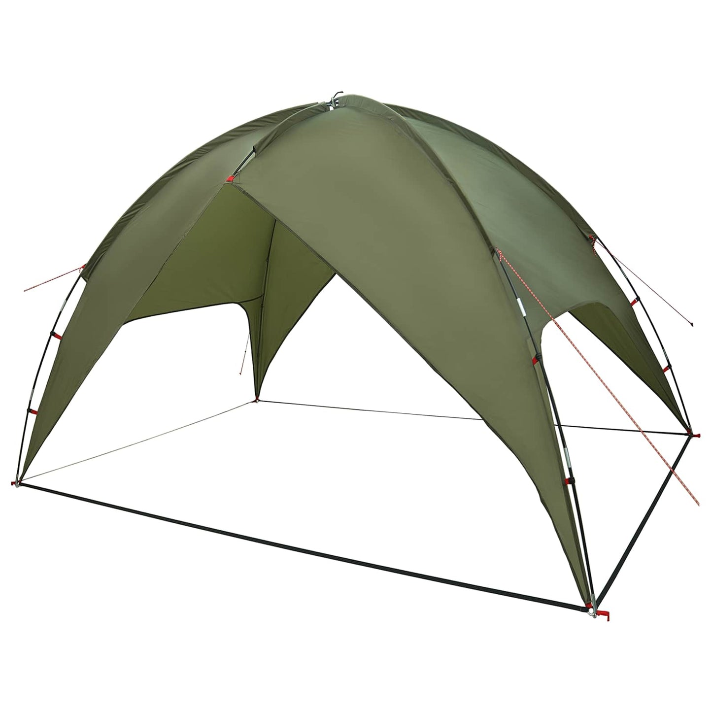 Camping telt med regnslag vandafvisende Kuppel Olivengrøn