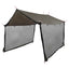 Camping tarp med mesh vægge Brun Grå 340 x 260 x 220 cm