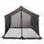 Camping tarp med mesh vægge Brun Grå 340 x 260 x 220 cm