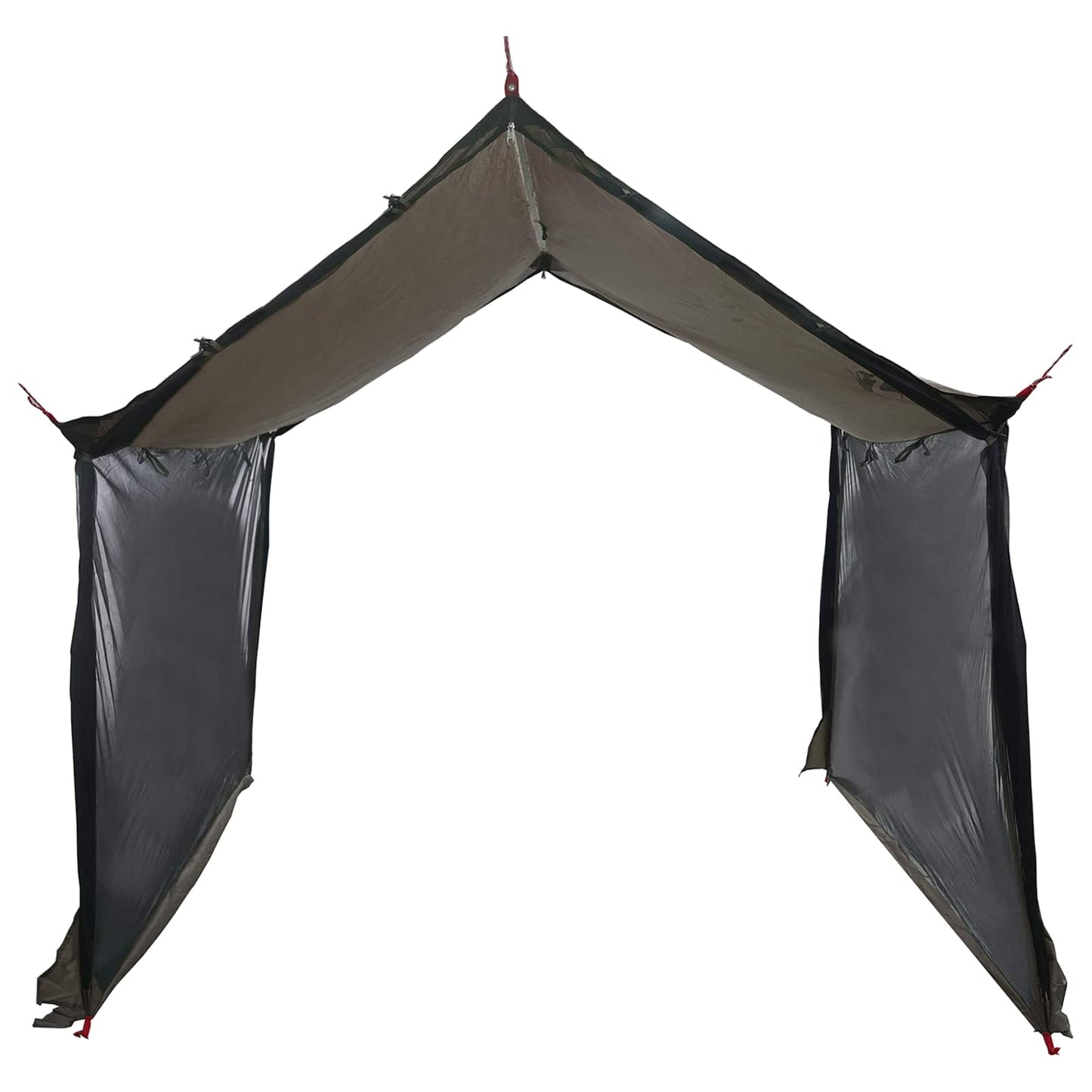 Camping tarp med mesh vægge Brun Grå 340 x 260 x 220 cm