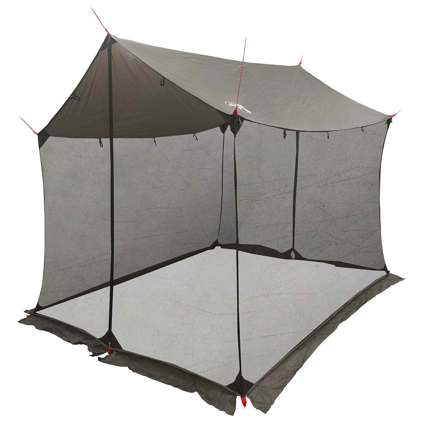 Camping tarp med mesh vægge Brun Grå 270 x 210 x 210 cm