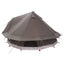 Tipi telt med tag Brun Grå 700 x 700 x 395 cm Polyester og Stål