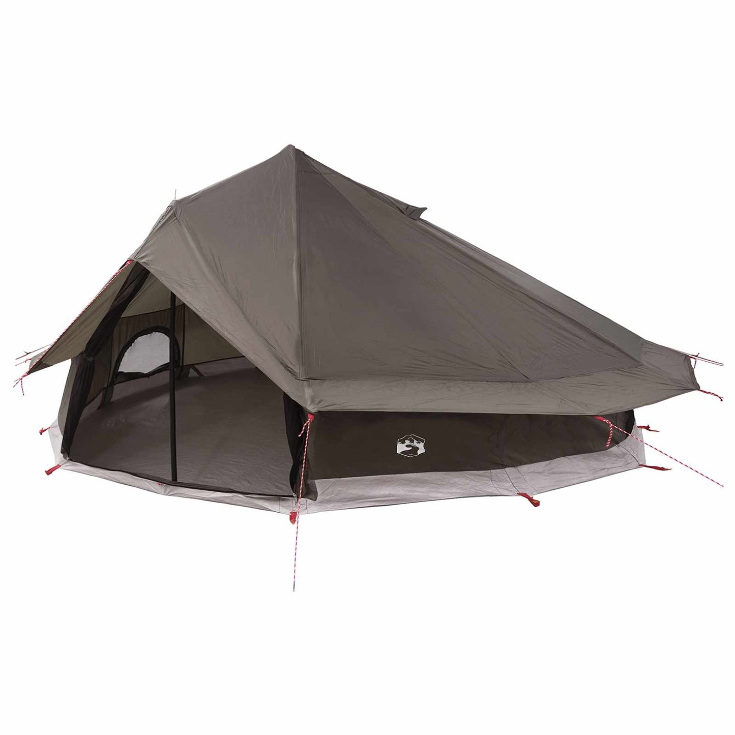 Tipi telt med tag Brun Grå 800 x 800 x 430 cm Polyester og Stål