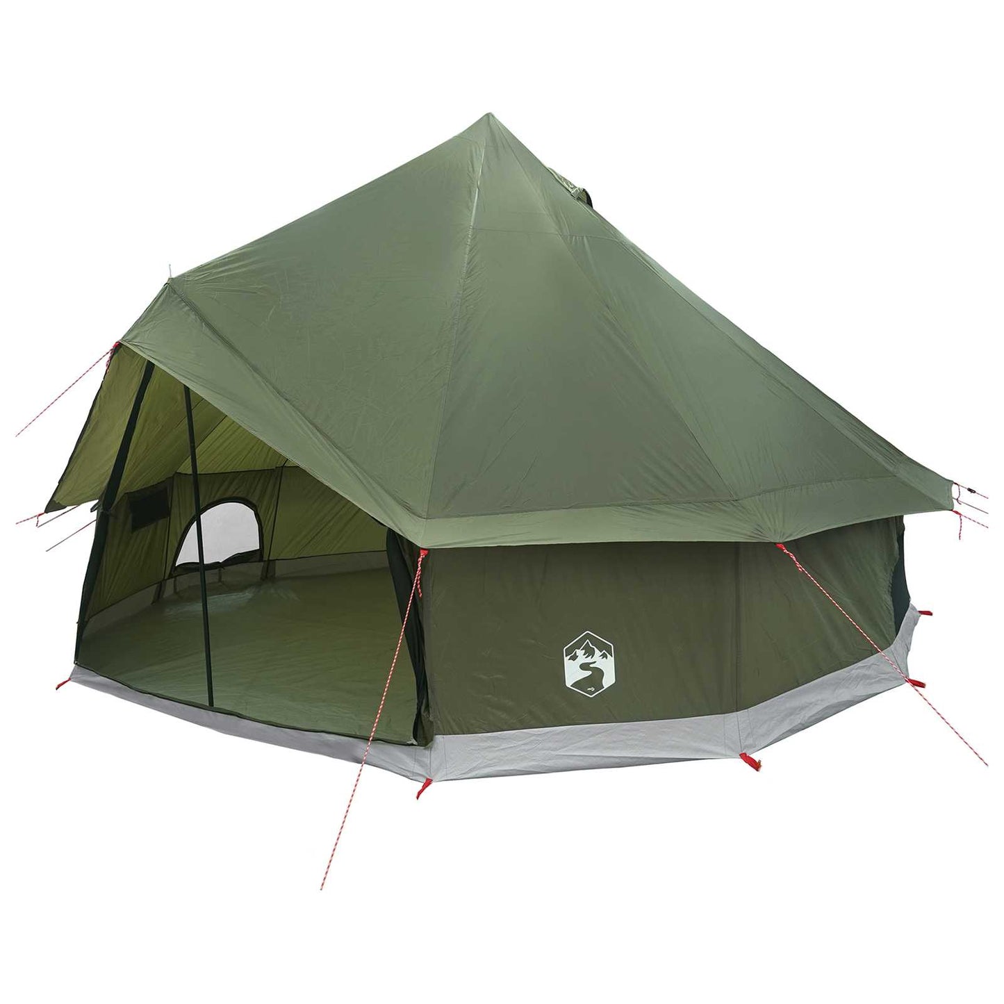 Tipi telt Olivengrøn 300 x 300 x 200 cm Polyester og Stål