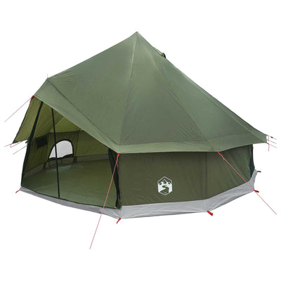 Tipi telt Olivengrøn 300 x 300 x 200 cm Polyester og Stål