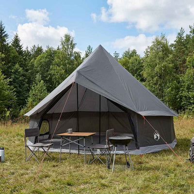 Tipi telt med tag Brun Grå 300 x 300 x 200 cm Polyester og Stål