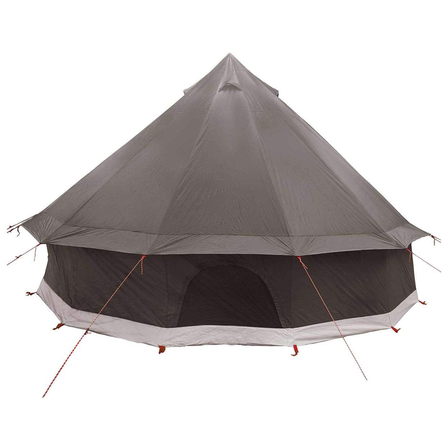 Tipi telt med tag Brun Grå 300 x 300 x 200 cm Polyester og Stål