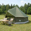 Tipi telt Olivengrøn 400 x 400 x 250 cm Polyester og Stål
