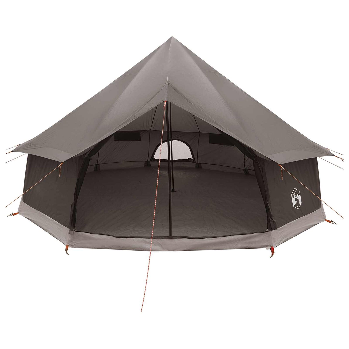 Tipi telt med tag Brun Grå 400 x 400 x 250 cm Polyester og Stål