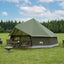 Tipi telt Olivengrøn 600 x 600 x 350 cm Polyester og Stål