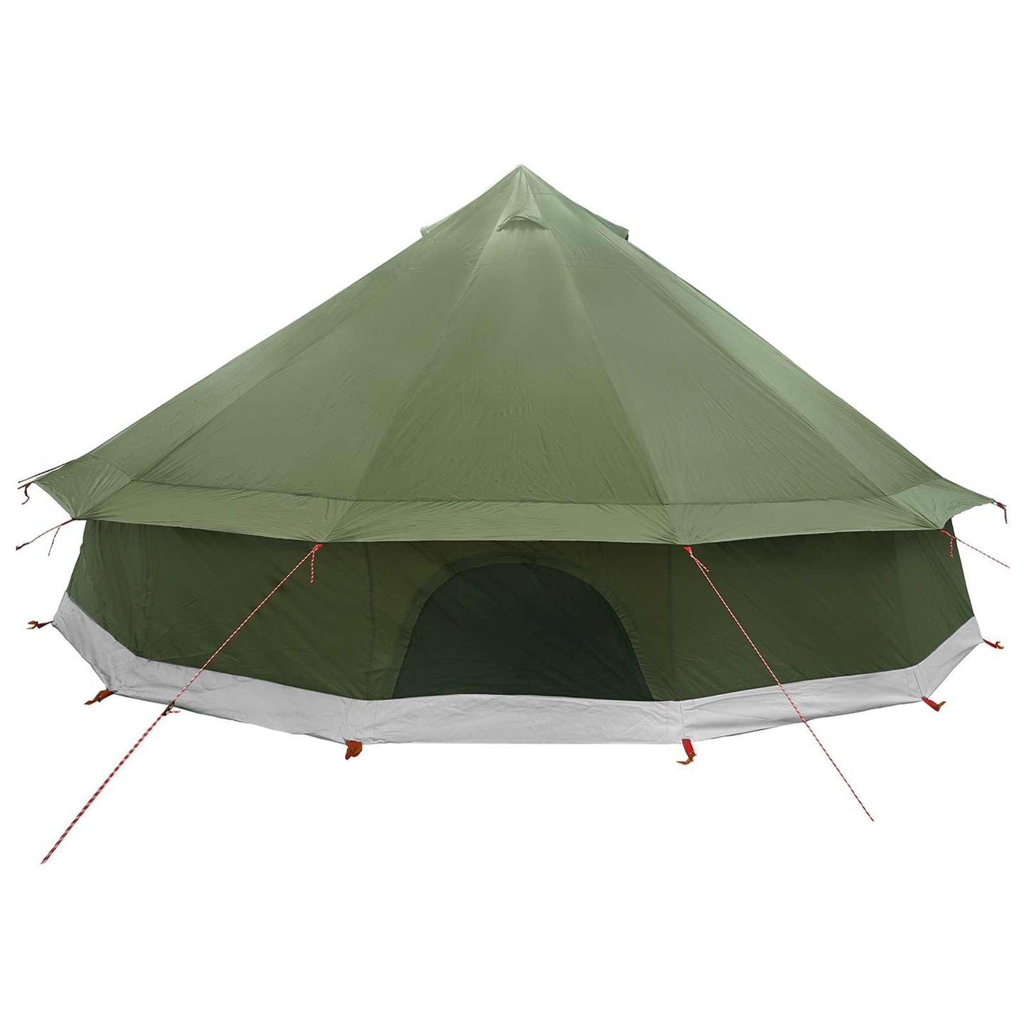 Tipi telt Olivengrøn 600 x 600 x 350 cm Polyester og Stål